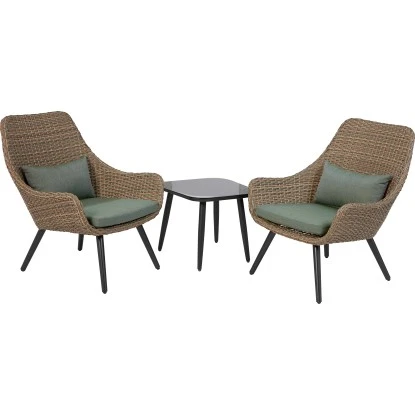 Balkonmöbel-Set Aliceville 3-teilig Polyrattan Grün-Grau 9 Balkonmöbel-Set Aliceville 3-teilig Polyrattan Grün-Grau – Bild 7