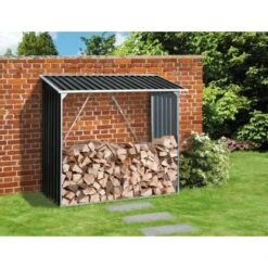 Duramax Kaminholzregal 182 X 162,5 X 74 Cm (B X H X T) Anthrazit -Haushaltsgegenstände Geschäft 208134 2400 3