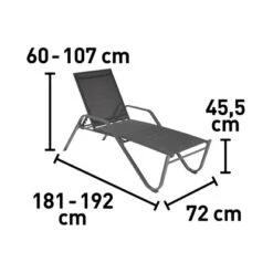 Sonnenliege Pacora Aus Textilen Anthrazit XL -Haushaltsgegenstände Geschäft 2092443 VM01