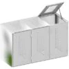 Mülltonnenbox System Binto Edelstahl 3er Box Mit Edelstahl-Deckel