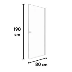 Baliv Dusch-Drehtür DUK-80.30T 80 Cm X 190 Cm Chrom -Haushaltsgegenstände Geschäft 250312107744 VM01 190221 L