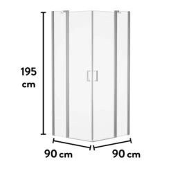 Baliv Duschkabine DUK-90.50E 90 Cm X 90 Cm Chrom -Haushaltsgegenstände Geschäft 250312107799 VM01 190221 L