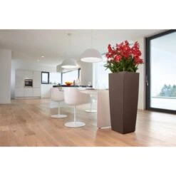 Lechuza Pflanzgefäß Cubico Alto Premium 40 Cm X 40 Cm Espresso Metallic -Haushaltsgegenstände Geschäft 261653 4186 3
