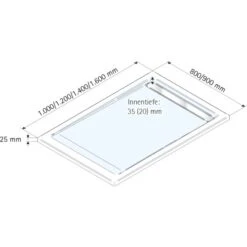 Schulte ExpressPlus Duschwanne Mit Rinne Extraflach 90x120cm -Haushaltsgegenstände Geschäft 32020 2053 4060991037177 5