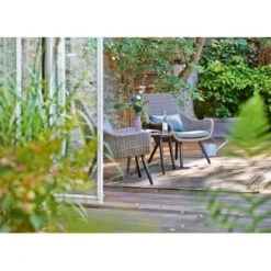 Balkonmöbel-Set Aliceville 3-teilig Polyrattan Grün-Grau 20 Balkonmöbel-Set Aliceville 3-teilig Polyrattan Grün-Grau -Haushaltsgegenstände Geschäft 395294 Retro