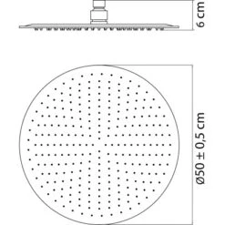 AquaSu Kopfbrause Santico Rund Edelstahl Ø 50 Cm 7 AquaSu Kopfbrause Santico Rund Edelstahl Ø 50 Cm -Haushaltsgegenstände Geschäft 4006596722759 2177 3