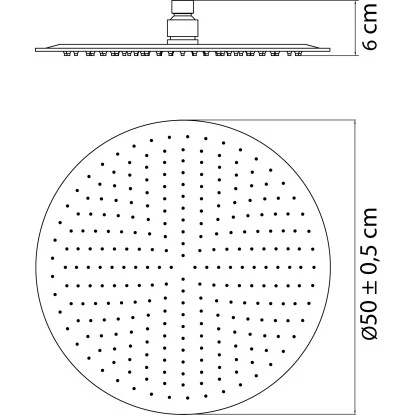 AquaSu Kopfbrause Santico Rund Edelstahl Ø 50 Cm 5 AquaSu Kopfbrause Santico Rund Edelstahl Ø 50 Cm – Bild 3