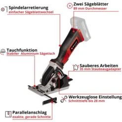 Einhell Power X-Change Akku-Mini Handkreisssäge TE-CS 18/89 Li Solo 15 Einhell Power X-Change Akku-Mini Handkreisssäge TE-CS 18/89 Li Solo -Haushaltsgegenstände Geschäft 4006825646184 2171 03