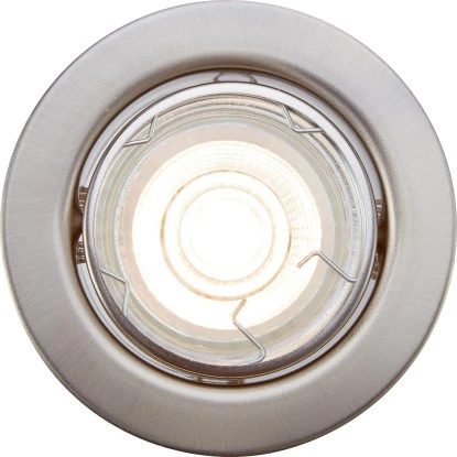 LED-Einbauleuchte 86R Metall Nickelfarben 3er-Set 4 LED-Einbauleuchte 86R Metall Nickelfarben 3er-Set – Bild 2