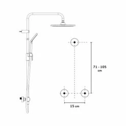 Baliv Überkopfbrause-Set KBS-22.21 Edelstahloptik -Haushaltsgegenstände Geschäft 4007873340116 WEB01 260521
