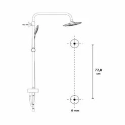 Baliv Überkopfbrause-Set KBS-14.120 Verchromt -Haushaltsgegenstände Geschäft 4007873340123 90