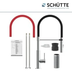 Schütte Spültischarmatur Mit Soft-Touch Schlauch Stilo Chrom-Schwarz 12 Schütte Spültischarmatur Mit Soft-Touch Schlauch Stilo Chrom-Schwarz -Haushaltsgegenstände Geschäft 4008431791807 2759 5
