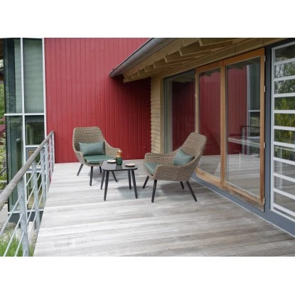 Balkonmöbel-Set Aliceville 3-teilig Polyrattan Grün-Grau 4 Balkonmöbel-Set Aliceville 3-teilig Polyrattan Grün-Grau – Bild 2