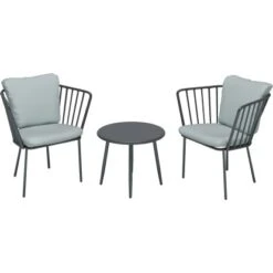 Balkonset Boonara Anthrazit 3-teilig -Haushaltsgegenstände Geschäft 4048126607075 S01 030820