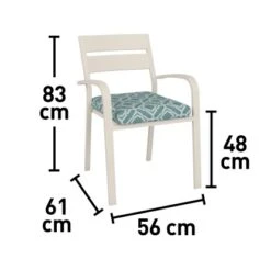 Stapelstuhl Prata Mit Sitzkissen 83 Cm X 56 Cm X 61 Cm -Haushaltsgegenstände Geschäft 4048126613403 VM01 171120