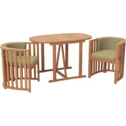 Balkonset Hervey Bay FSC® Naturfarben 3-teilig -Haushaltsgegenstände Geschäft 4048126614226 S01 110820