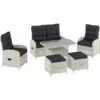 Lounge-Set Kalgan 6-teilig Wicker Eisgrau (B-Ware) -Haushaltsgegenstände Geschäft 4048126625642 10