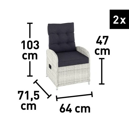 Lounge-Set Kalgan 6-teilig Wicker Eisgrau (B-Ware) 20 Lounge-Set Kalgan 6-teilig Wicker Eisgrau (B-Ware) – Bild 18