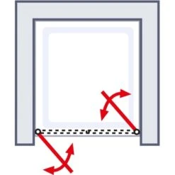 Schulte Pendeltür Logo Für Nische Echtglas Klar Hell 80 X 180 Cm -Haushaltsgegenstände Geschäft 4060991013133 2053 6