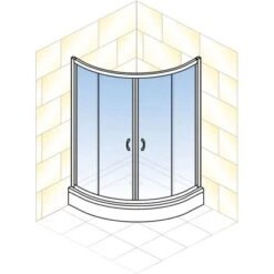 Schulte ExpressPlus Runddusche Sunny Sicherheitsglas Chromoptik 190x90x90cm -Haushaltsgegenstände Geschäft 4060991051197 2053 5