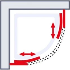 Schulte ExpressPlus Runddusche Sunny Sicherheitsglas Chromoptik 190x90x90cm -Haushaltsgegenstände Geschäft 4060991051197 2053 6