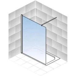 Schulte Alexa Style 2.0 Duschwand Walk In BlackStyle Atelier 1 Dekor 90 X 200cm -Haushaltsgegenstände Geschäft 4060991056772 2053 5