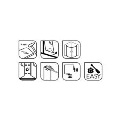 Baliv Duschkabine DUK-80.20R 80 Cm X 80 Cm Chrom -Haushaltsgegenstände Geschäft 4250312107720 WEB02 270521