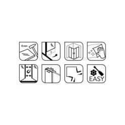 Baliv Duschkabine DUK-90.50E 90 Cm X 90 Cm Chrom -Haushaltsgegenstände Geschäft 4250312107799 WEB02 270521