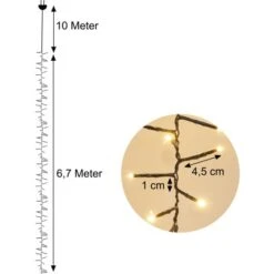 Amare LED-Lichterkette Galaxie 400 LEDs Mit Fernbedienung 6,7 M Warmweiß -Haushaltsgegenstände Geschäft 4251083906468 4655 03