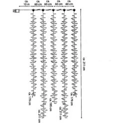 Amare LED-Clusterlichterkette Lichtervorhang Weiß -Haushaltsgegenstände Geschäft 4251083910151 4655 06