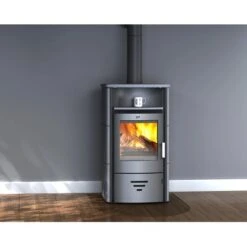 Accente Kaminofen Turin 2.0 Naturstein 6 KW Grau Mit Automatik EEK: A -Haushaltsgegenstände Geschäft 4251787400026 2881 AB 01