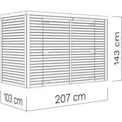 Bertilo Gartenschrank Box Bike 103 Cm X 207 Cm Anthrazit FSC® -Haushaltsgegenstände Geschäft 42686005288 11021300 VM 01