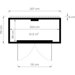 Bertilo Gartenschrank Box Bike 103 Cm X 207 Cm Anthrazit FSC® -Haushaltsgegenstände Geschäft 42686005288 11021300 VM 02