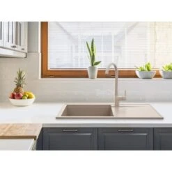 Miló Einbauspüle Granitverbundstoff Palladio 86 Sand -Haushaltsgegenstände Geschäft 5903140018087 30