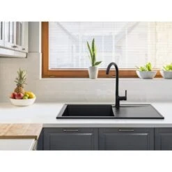 Miló Einbauspüle Granitverbundstoff Palladio 86 Schwarz -Haushaltsgegenstände Geschäft 5903140018094 30