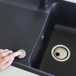 Miló Einbauspüle Granitverbundstoff Piu 78 Schwarz -Haushaltsgegenstände Geschäft 5903140018131 40