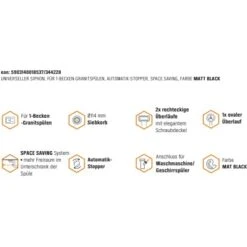 Miló Röhrensiphon-Set Mit Exzenter Mattschwarz Ø 114 Mm 15 Miló Röhrensiphon-Set Mit Exzenter Mattschwarz Ø 114 Mm -Haushaltsgegenstände Geschäft 5903140018537 ger