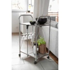 Wenko Servierwagen Liky Holzdekor Zusammenklappbar -Haushaltsgegenstände Geschäft 686865 1068 08