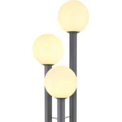 Globo Außenleuchte Laura 3-flammig Edelstahl Anthrazit Glas -Haushaltsgegenstände Geschäft 756528 3749 3