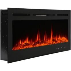 El Fuego LED-Elektrokamin Luzern Mit Heizung Dimmbar 1,8 KW