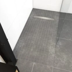 Aurlane Befliesbares Showerboard 90 X 160 Ablaufkanal Silber -Haushaltsgegenstände Geschäft 8081028 4018 FAC385 2