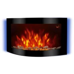 El Fuego Elektrokamin Davos (Zürich 2.0) Schwarz LED-Beleuchtung Dimmbar 2 KW -Haushaltsgegenstände Geschäft 835888 2240 AY61911