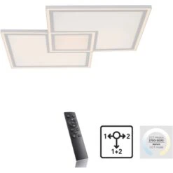LED-Deckenleuchte Edging Weiß 67,7 X 67,7 Cm CCT 2700 K - 5000 K -Haushaltsgegenstände Geschäft 872993 2426 02