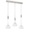 Fischer & Honsel LED-Pendelleuchte Avignon 3x 9 W Weiß-Nickel 2900 Lm -Haushaltsgegenstände Geschäft 891148 1546 1