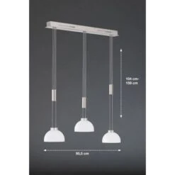 Fischer & Honsel LED-Pendelleuchte Avignon 3x 9 W Weiß-Nickel 2900 Lm -Haushaltsgegenstände Geschäft 891148 1546 3