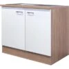 Flex-Well Classic Spülenunterschrank Florida 100 Cm Weiß-Sonoma Eiche -Haushaltsgegenstände Geschäft 986 4800 dspu100es samoa 2